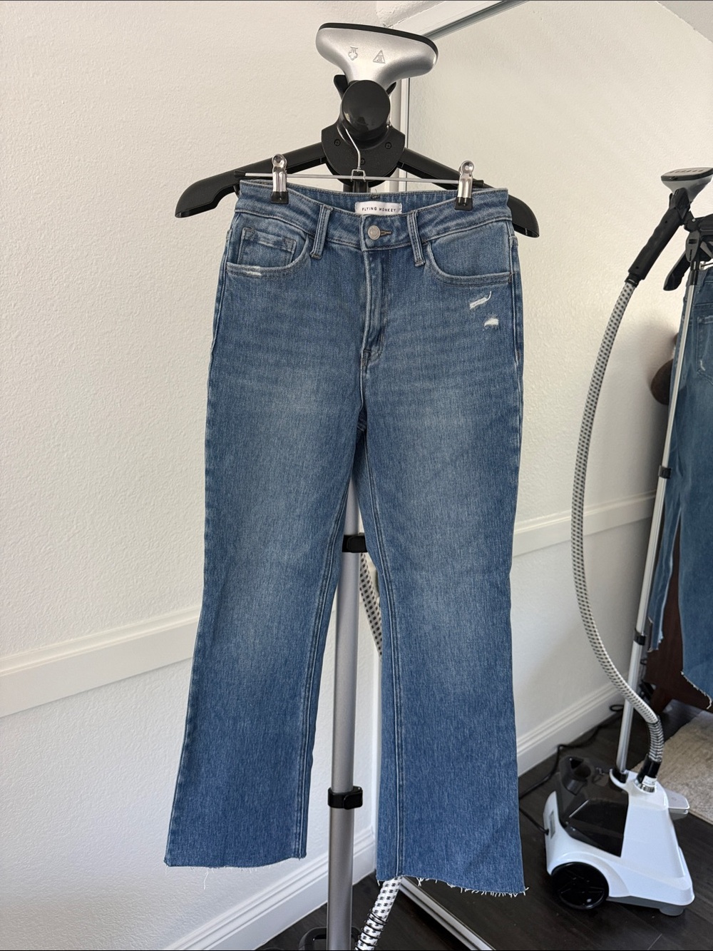 Flying Monkey High-Rise Straight-Leg Jeans - Blue
